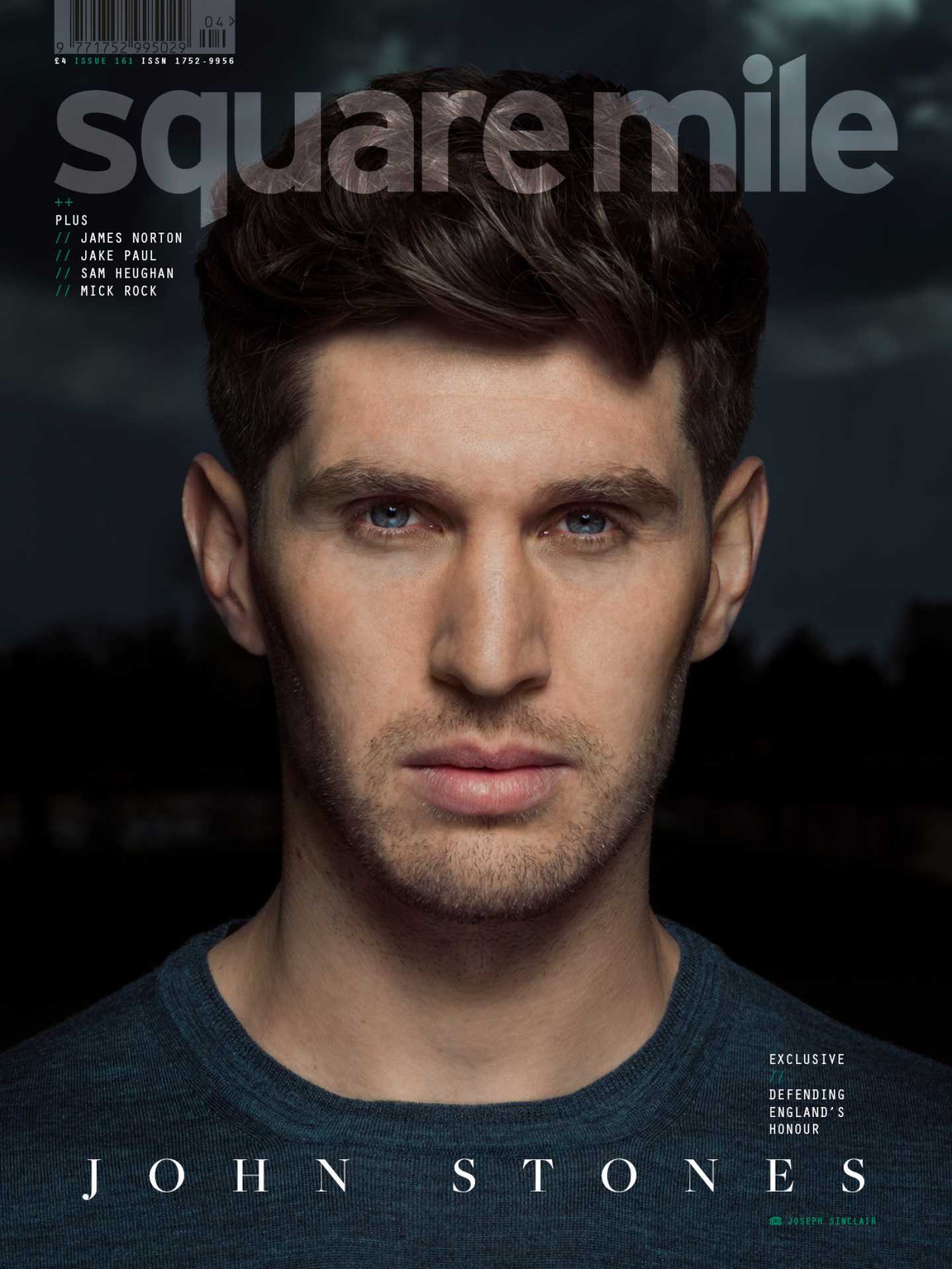 John Stones photographed for Square Mile by Joseph Sinclair