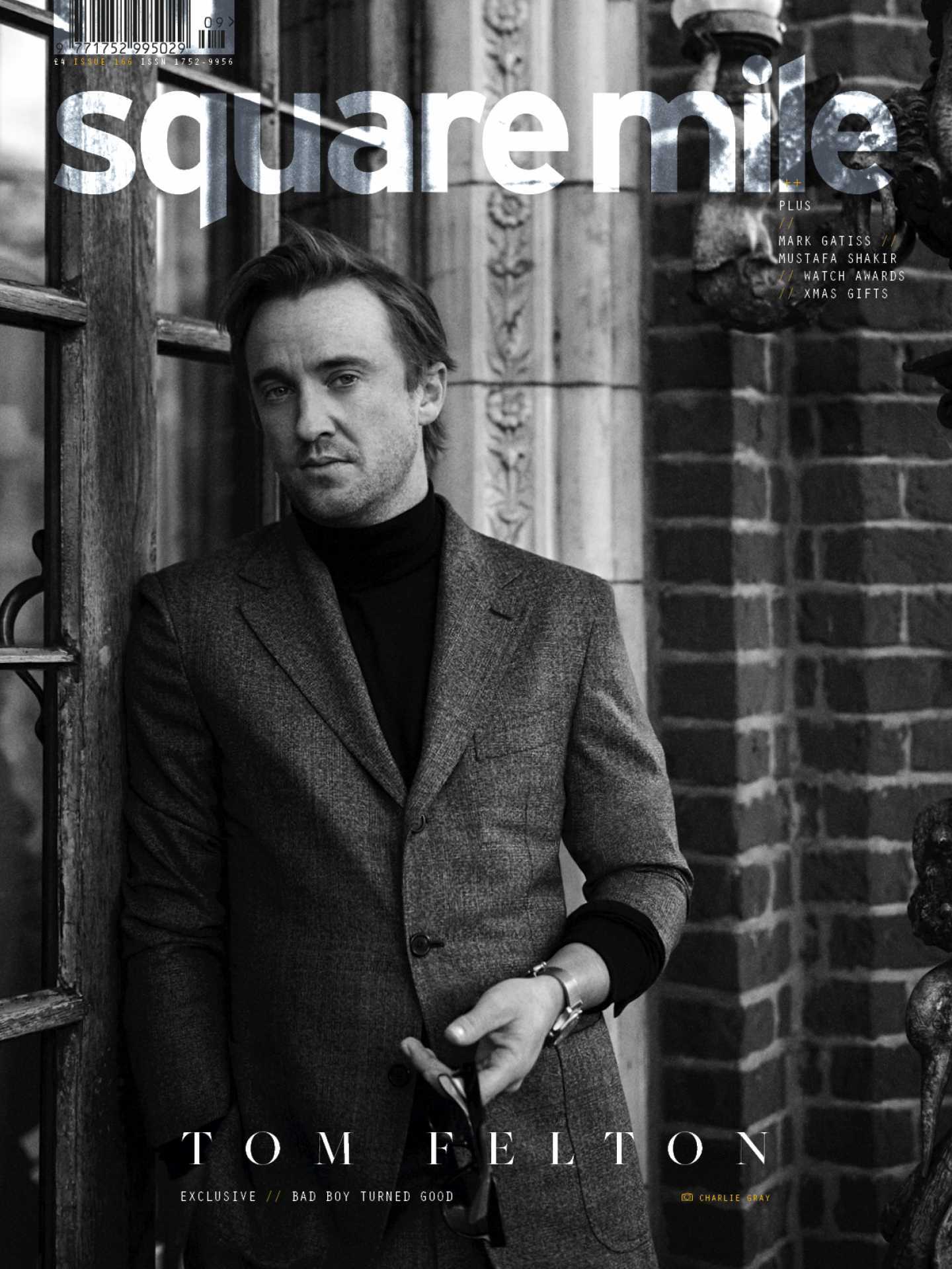 Tom Felton photographed by Charlie Gray for Square Mile