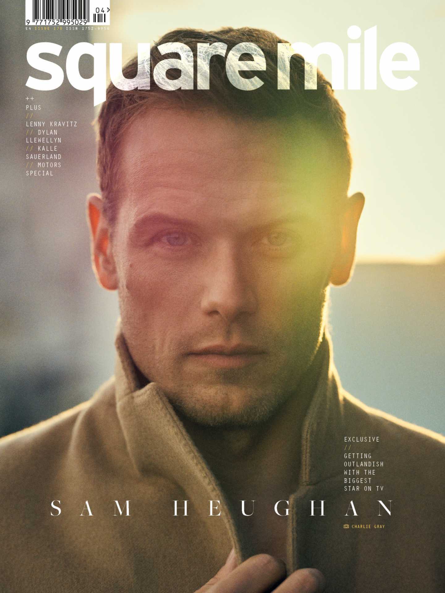Sam Heughan photographed by Charlie Gray for Square Mile