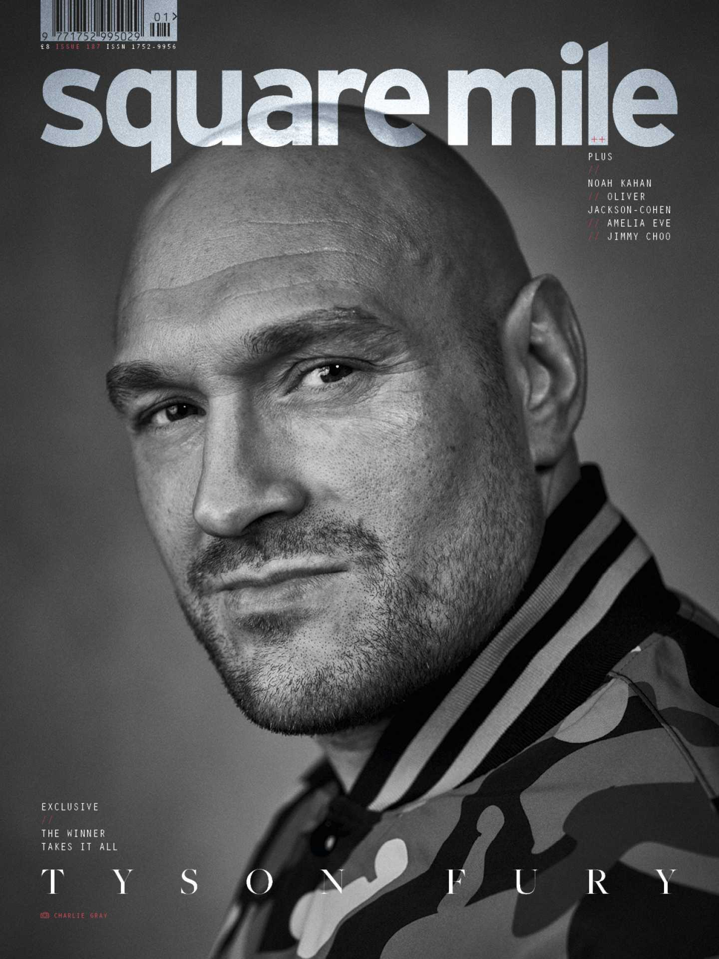 Tyson Fury photographed by Charlie Gray for Square Mile