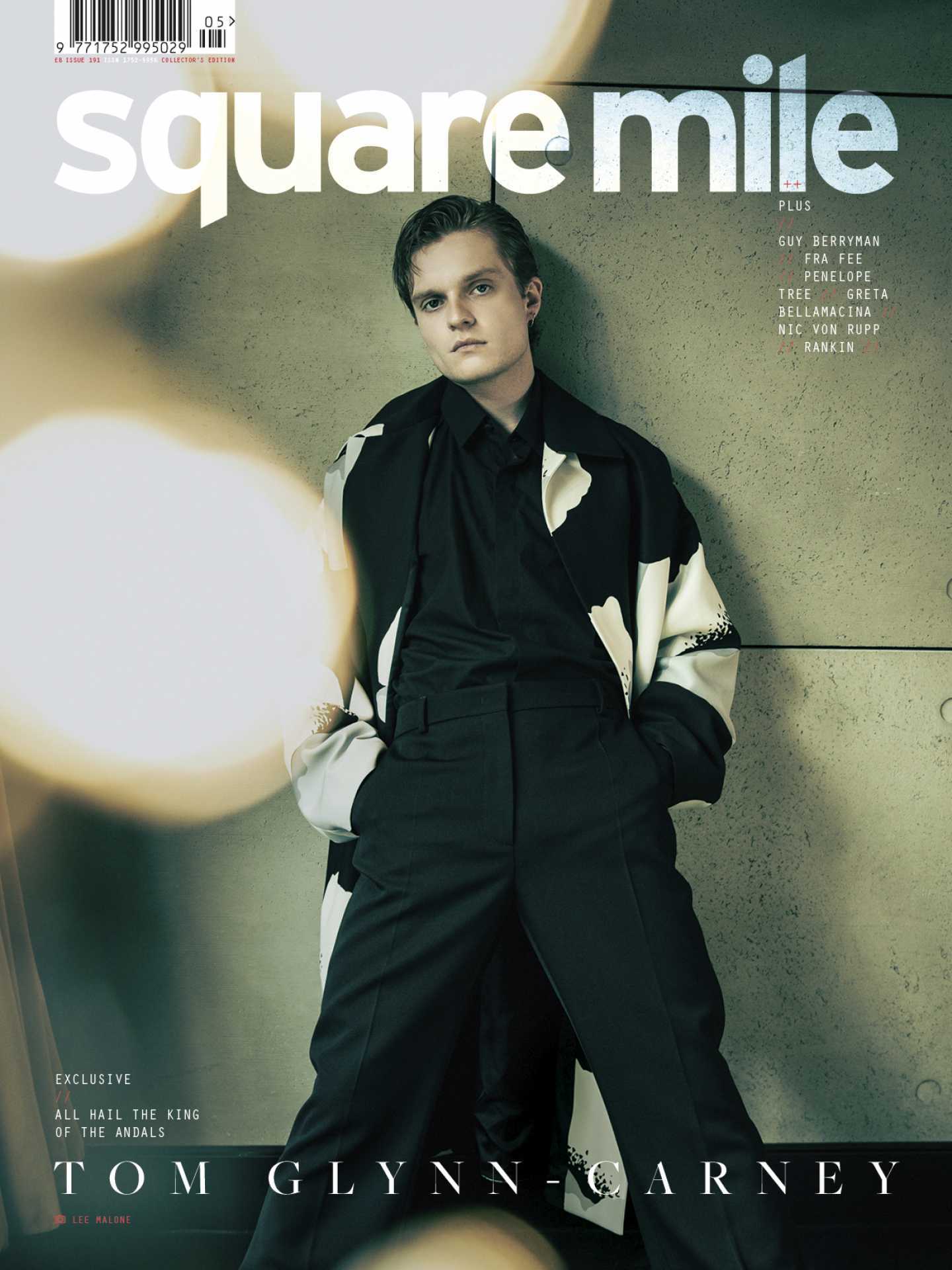 Tom Glynn-Carney photographed by Lee Malone for Square Mile