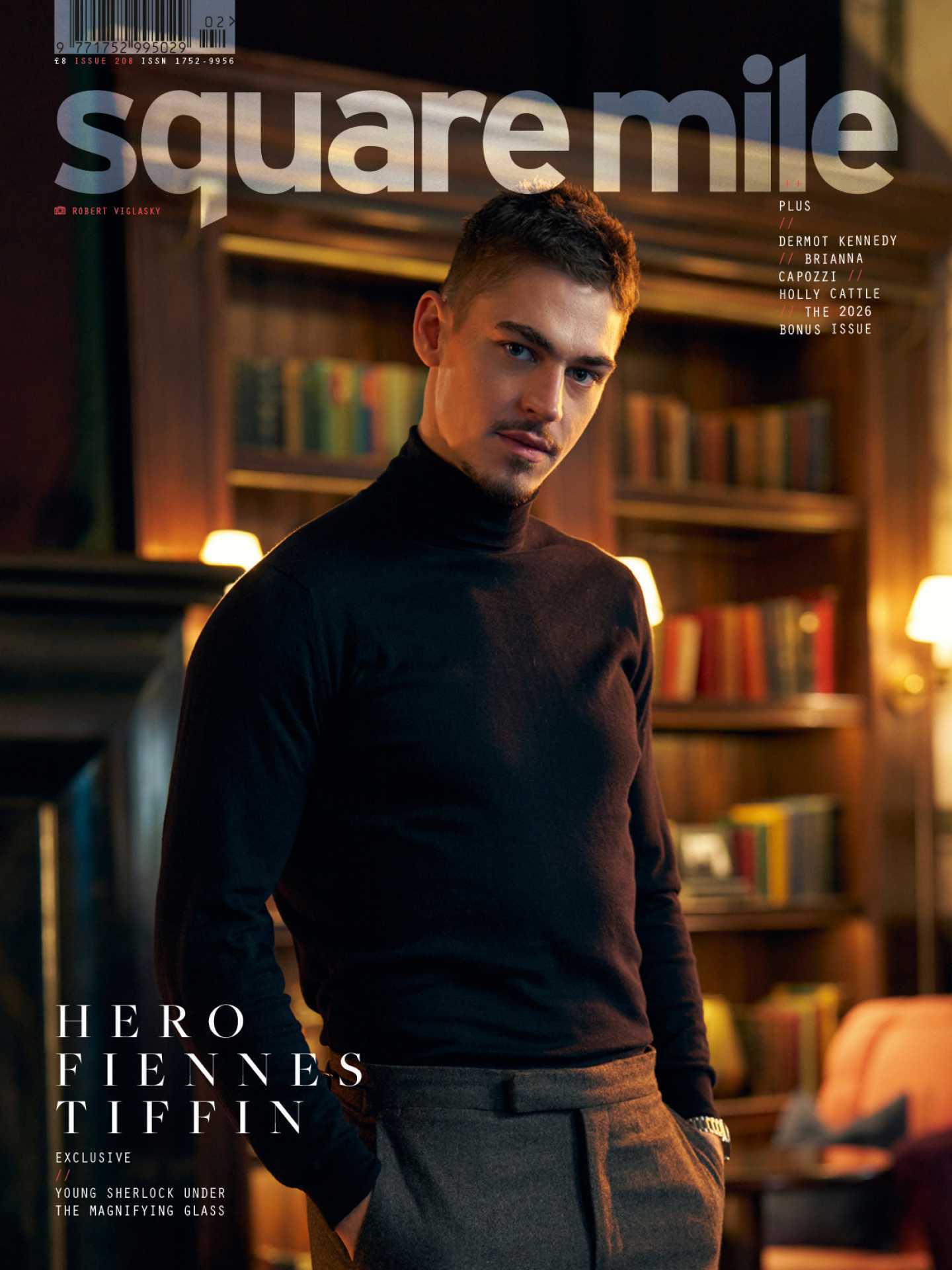 Cover star Hero Fiennes Tiffin photographed for Square Mile by Robert Viglasky