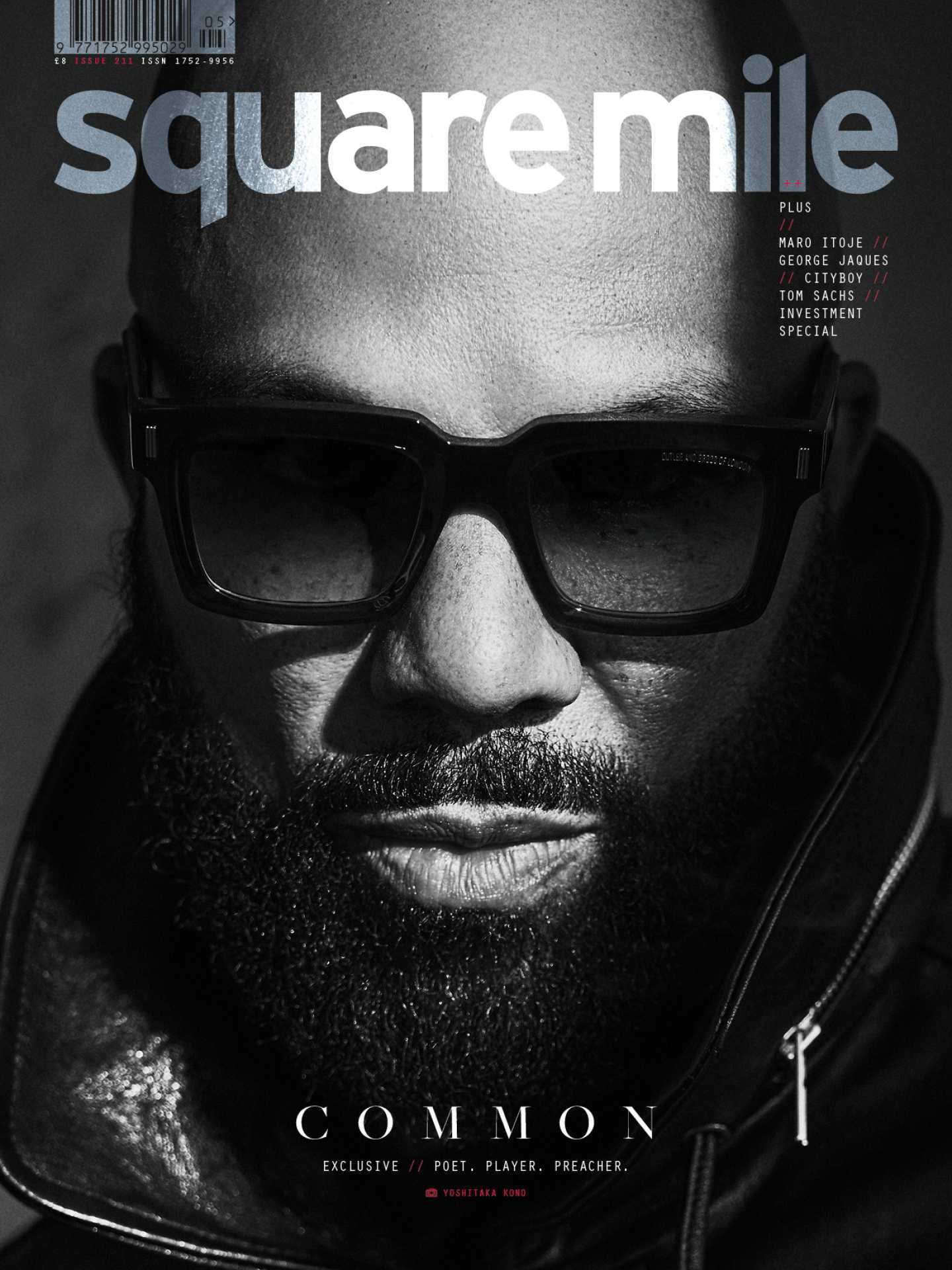 Cover star Common photographed by Yoshitaka Kono for Square Mile issue 211 - Newsstand Edition